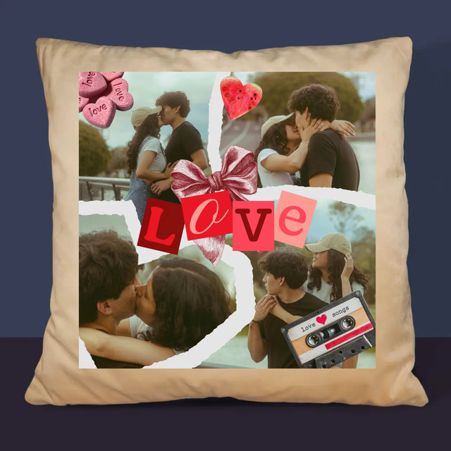 Fotocollage: Love Retro - Kissen