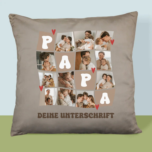 Fotocollage: Bester Papa Kacheln - Kissen
