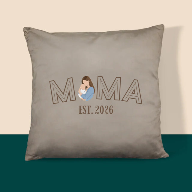 Foto Und Unterschrift: Mama Established - Kissen