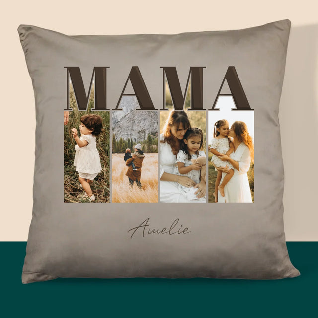 Fotocollage: Mama Buchstaben - Kissen