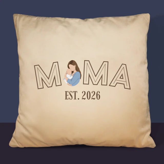 Foto Und Unterschrift: Mama Established - Kissen