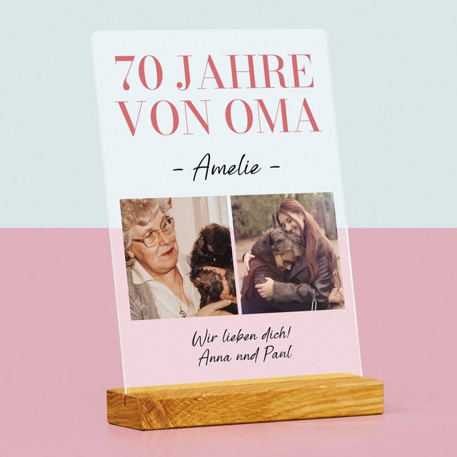 Fotocollage: 70. Geburtstag Von Oma - Druck Auf Acrylglas