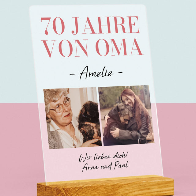 Fotocollage: 70. Geburtstag Von Oma - Druck Auf Acrylglas