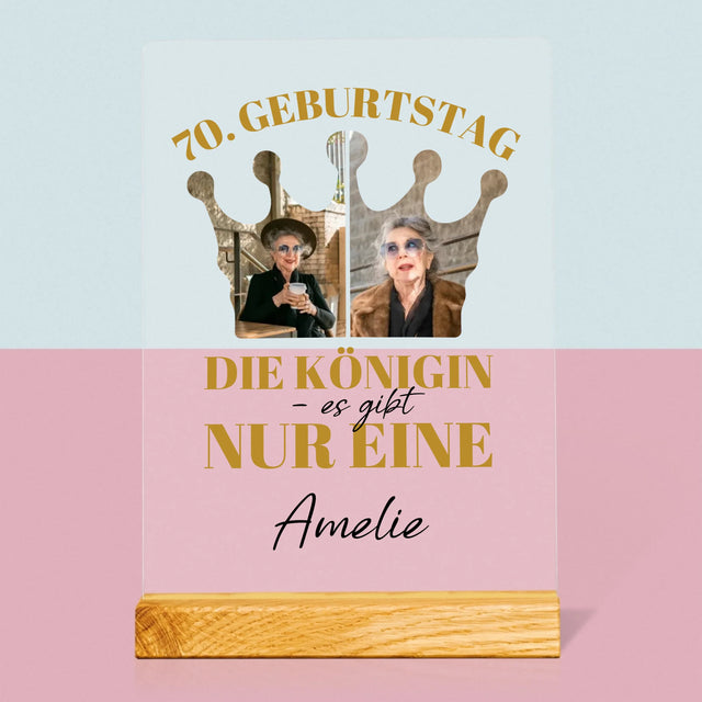 Form-Collage: 70. Geburtstag Königin - Druck Auf Acrylglas