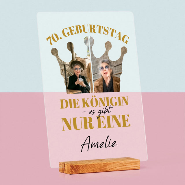 Form-Collage: 70. Geburtstag Königin - Druck Auf Acrylglas