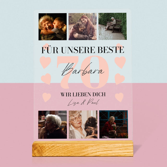 Fotocollage: Für Unsere Beste 70 - Druck Auf Acrylglas