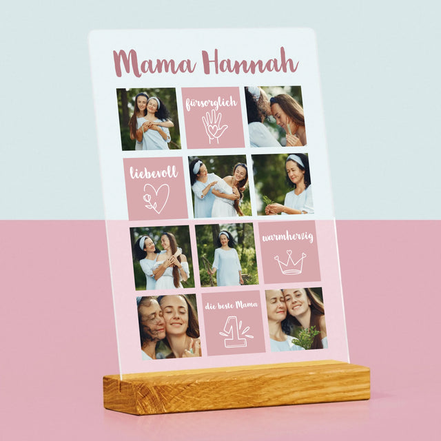 Fotocollage: Eigenschaften Einer Mama - Druck Auf Acrylglas