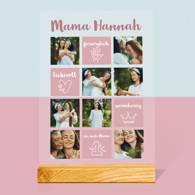 Fotocollage: Eigenschaften Einer Mama - Druck Auf Acrylglas