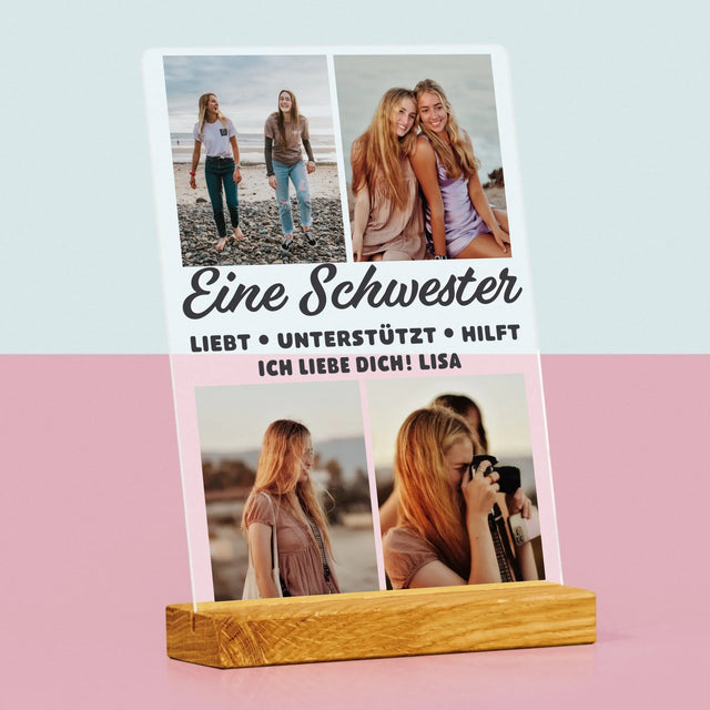 Fotocollage: Liebe Schwester - Druck Auf Acrylglas