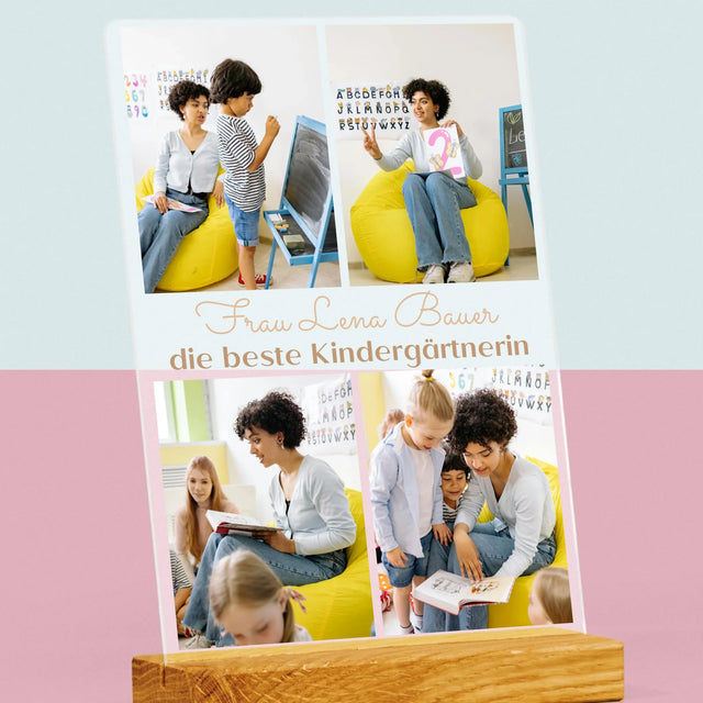 Fotocollage: Fotos Für Die Beste Kindergärtnerin - Druck Auf Acrylglas