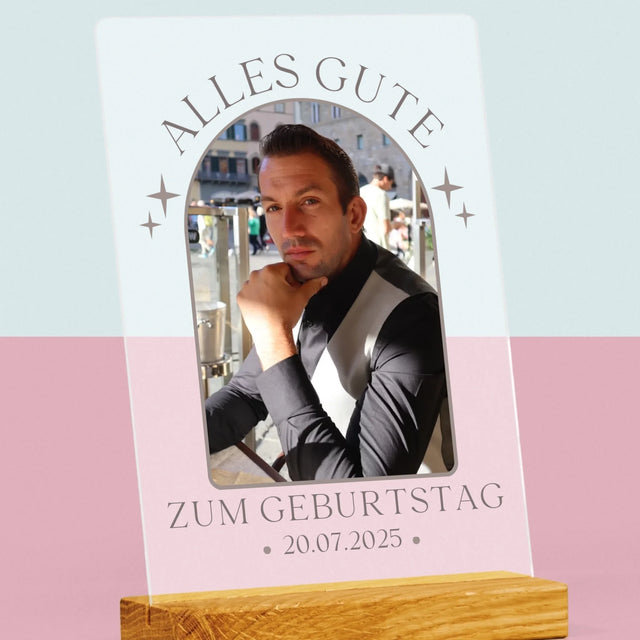 Foto Und Unterschrift: Stilvoller Geburtstag - Druck Auf Acrylglas