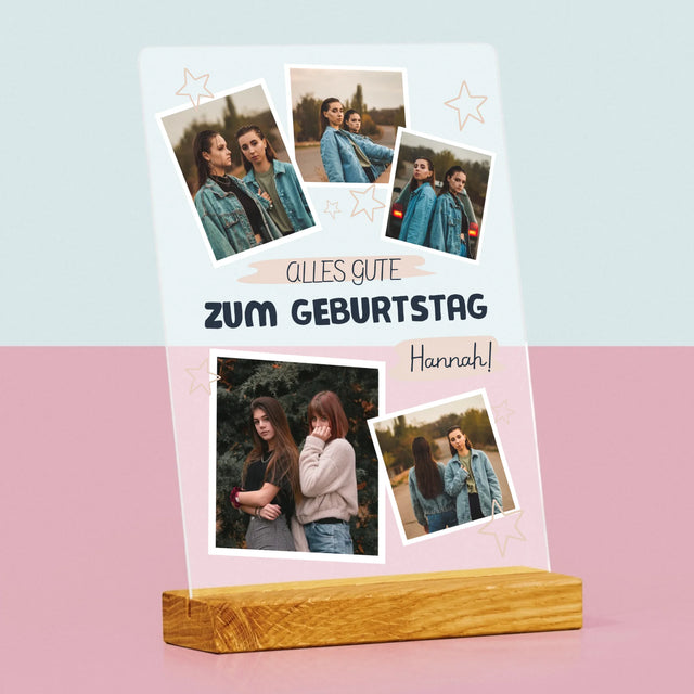 Fotocollage: Alles Gute Zum Geburtstag Sterne - Druck Auf Acrylglas
