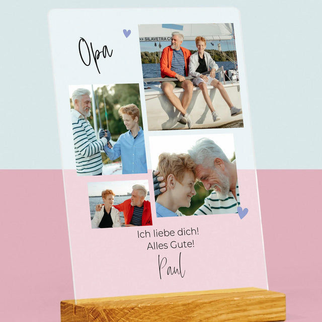 Fotocollage: Opa, Ich Liebe Dich - Druck Auf Acrylglas