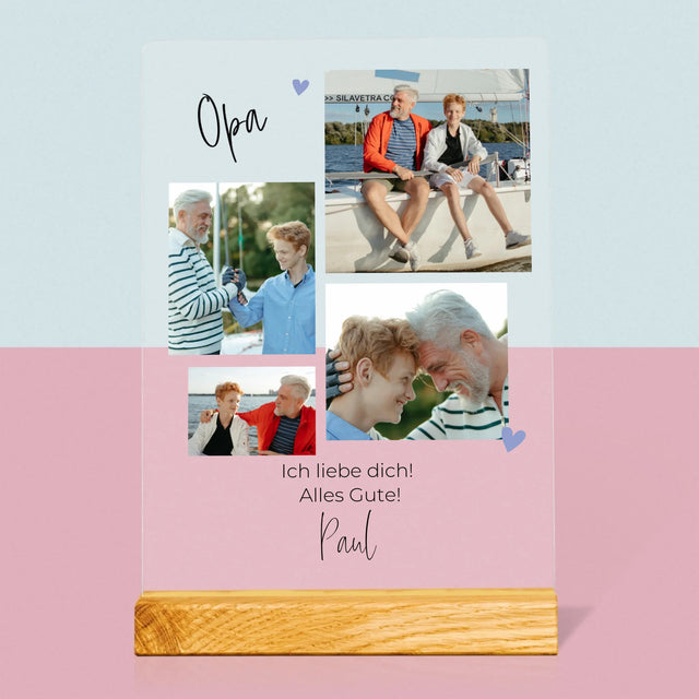 Fotocollage: Opa, Ich Liebe Dich - Druck Auf Acrylglas