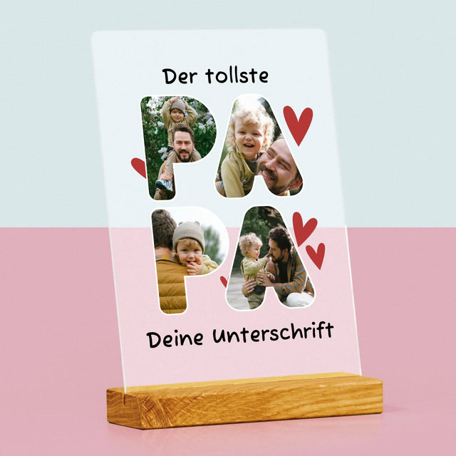 Buchstaben-Collage: Der Tollste Papa - Druck Auf Acrylglas