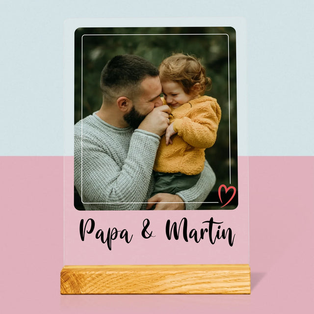 Foto Und Unterschrift: Papa Und Ich - Druck Auf Acrylglas