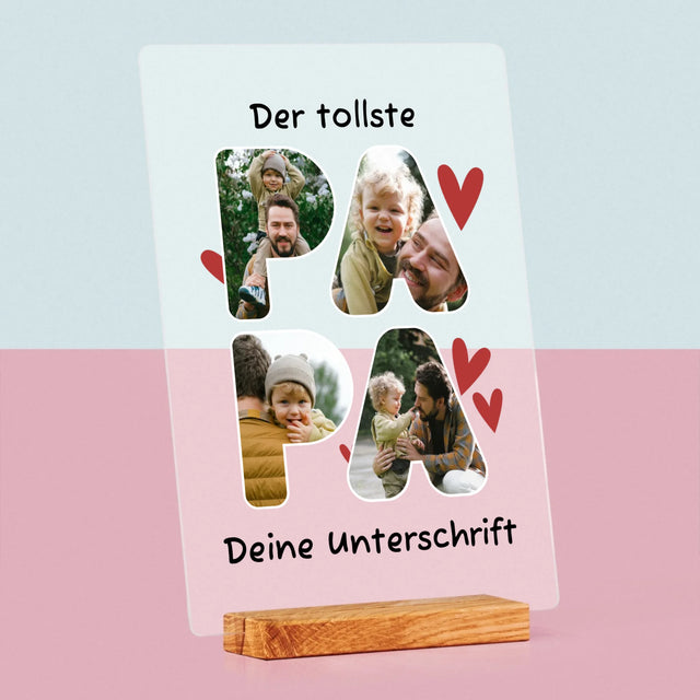 Buchstaben-Collage: Der Tollste Papa - Druck Auf Acrylglas