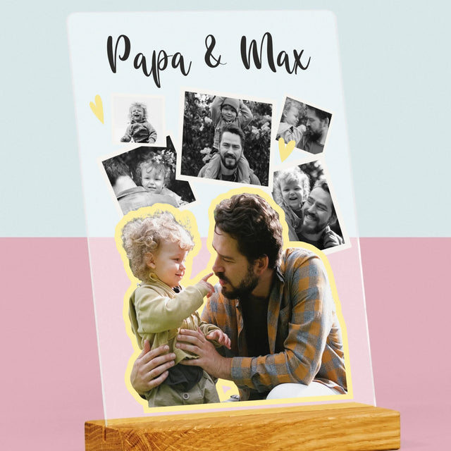 Fotocollage: Papa Mit Kind - Druck Auf Acrylglas