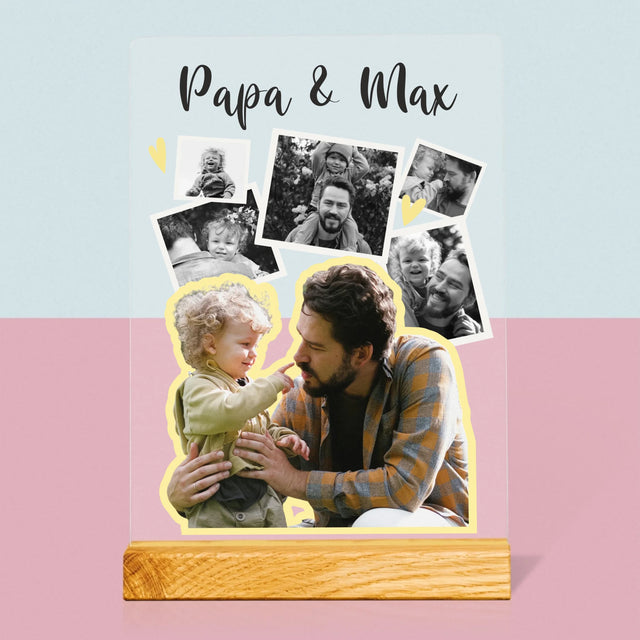 Fotocollage: Papa Mit Kind - Druck Auf Acrylglas