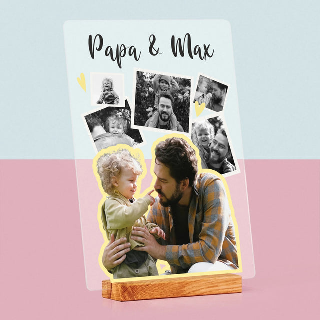 Fotocollage: Papa Mit Kind - Druck Auf Acrylglas