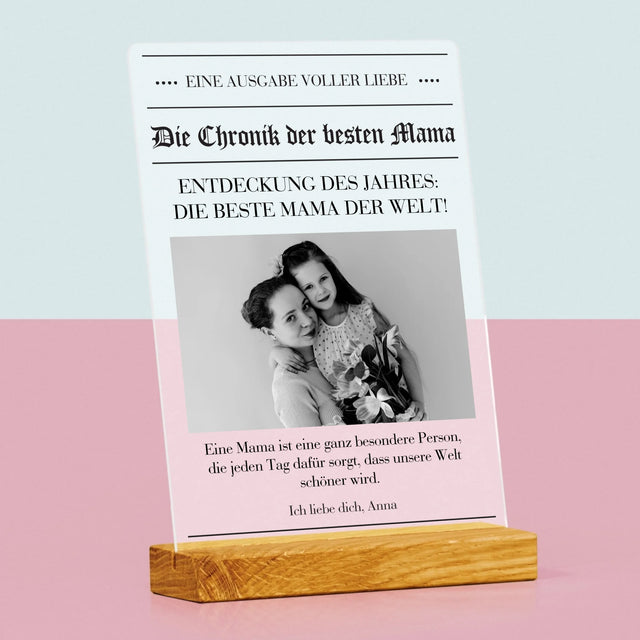 Magazin-Cover: Die Chronik Der Besten Mama - Druck Auf Acrylglas