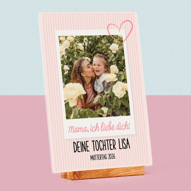 Foto Und Unterschrift: Mama, Ich Liebe Dich - Druck Auf Acrylglas