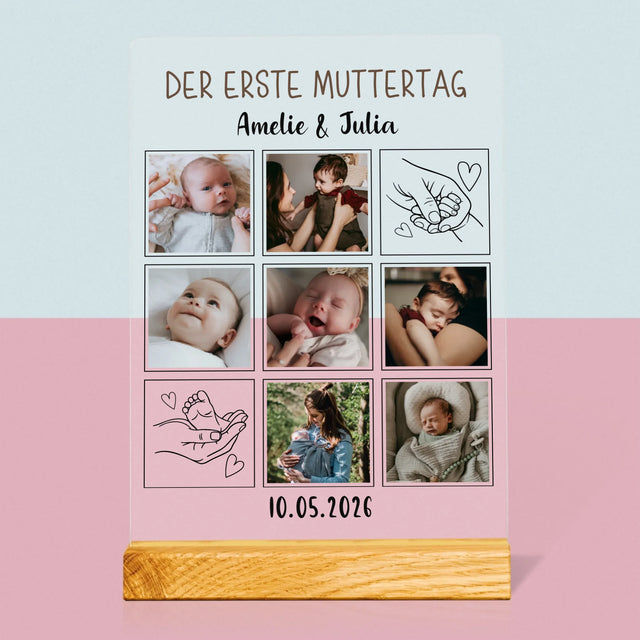 Fotocollage: Erster Muttertag Zeichnungen - Acrylglasbild | DE