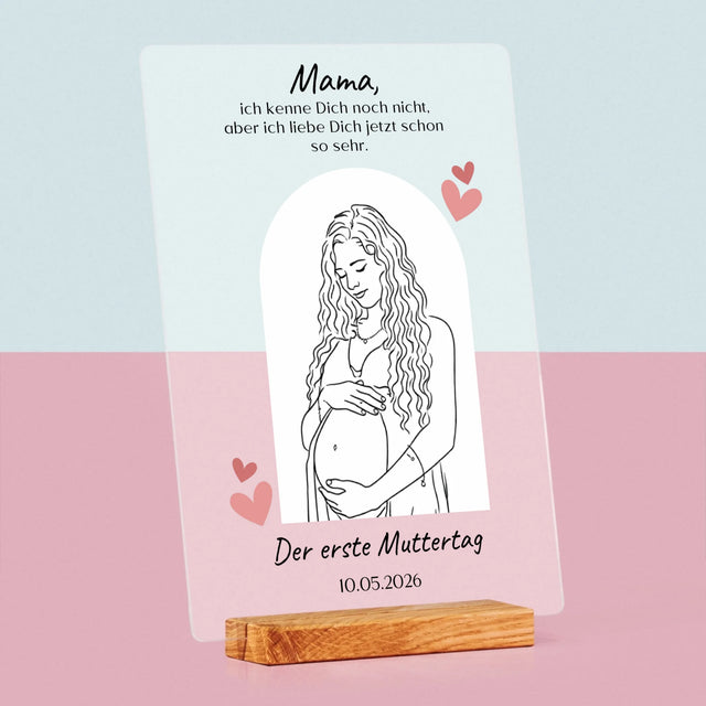 Foto Und Unterschrift: Lineart Für Mama - Druck Auf Acrylglas