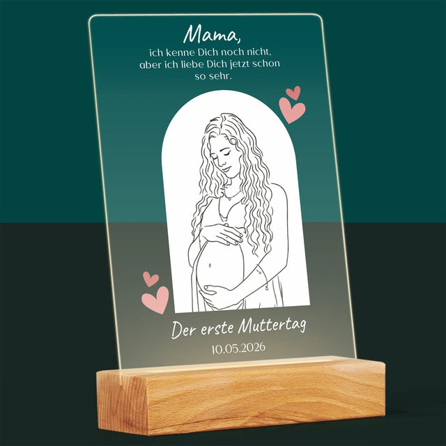 Foto Und Unterschrift: Lineart Für Mama - Druck Auf Acrylglas