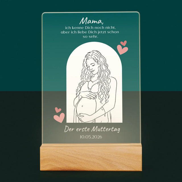 Foto Und Unterschrift: Lineart Für Mama - Druck Auf Acrylglas
