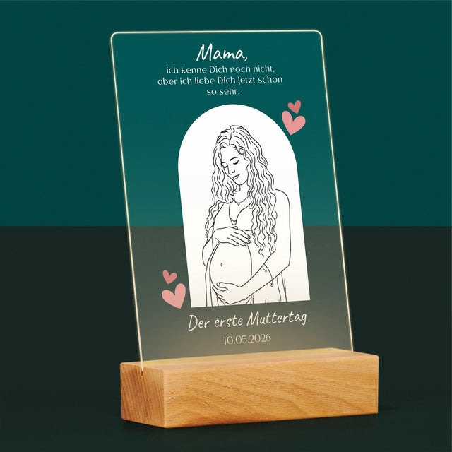 Foto Und Unterschrift: Lineart Für Mama - Druck Auf Acrylglas