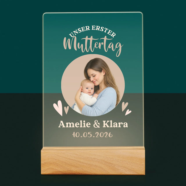 Foto Und Unterschrift: Der Erste Muttertag - Druck Auf Acrylglas