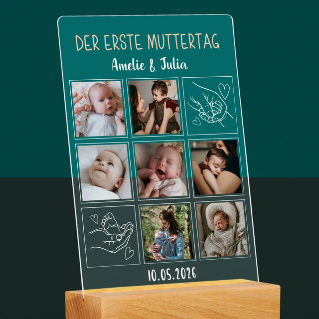 Fotocollage: Erster Muttertag Zeichnungen - Acrylglasbild | DE
