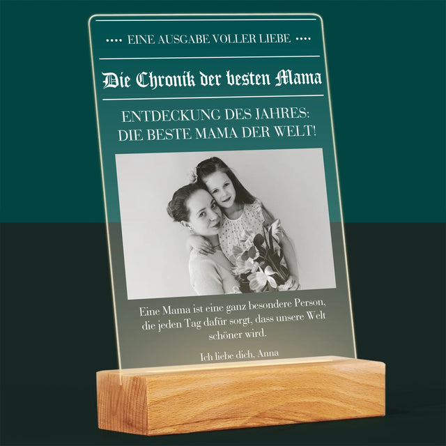 Magazin-Cover: Die Chronik Der Besten Mama - Druck Auf Acrylglas
