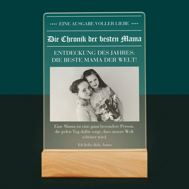 Magazin-Cover: Die Chronik Der Besten Mama - Druck Auf Acrylglas