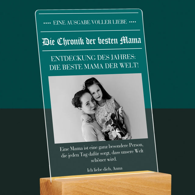Magazin-Cover: Die Chronik Der Besten Mama - Druck Auf Acrylglas