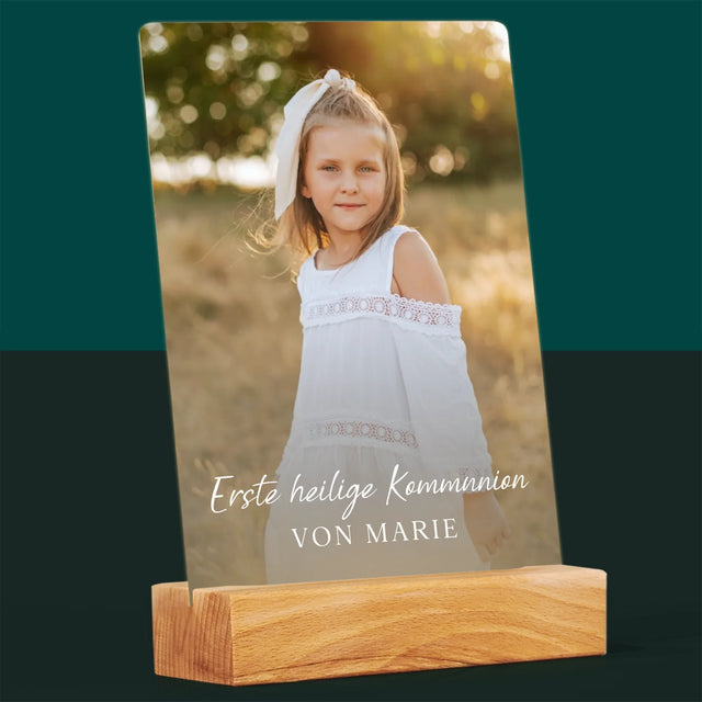 Foto Und Unterschrift: Kommunion - Druck Auf Acrylglas