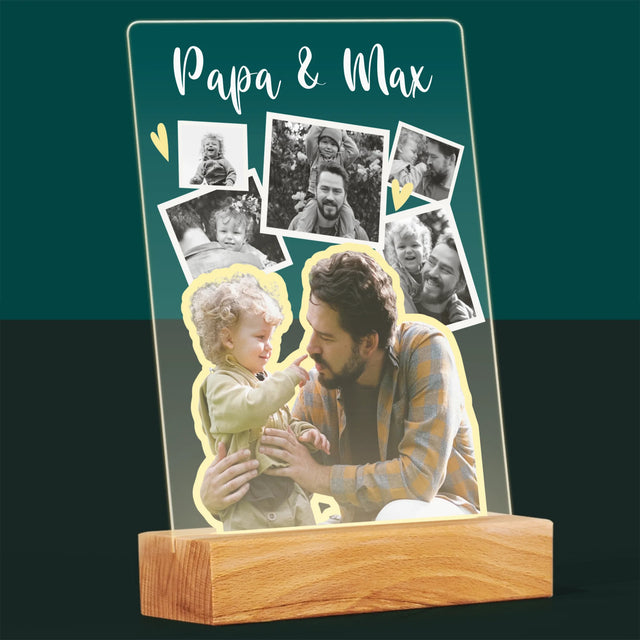 Fotocollage: Papa Mit Kind - Druck Auf Acrylglas