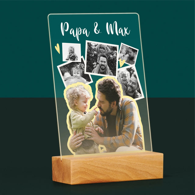Fotocollage: Papa Mit Kind - Druck Auf Acrylglas