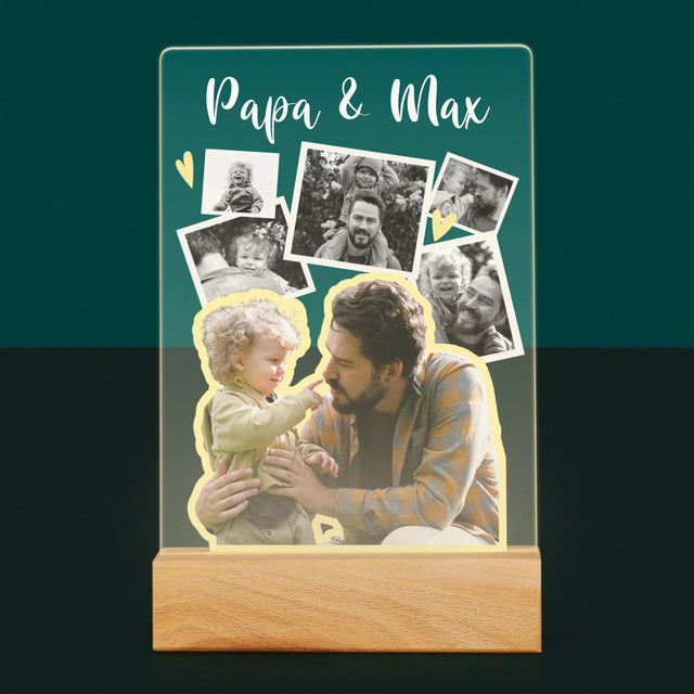 Fotocollage: Papa Mit Kind - Druck Auf Acrylglas