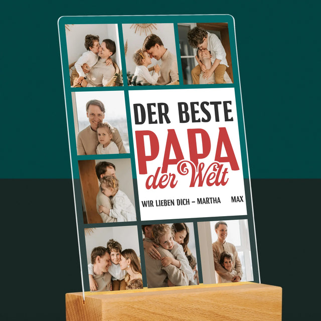 Fotocollage: Der Beste Papa Auf Der Ganzen Welt - Druck Auf Acrylglas