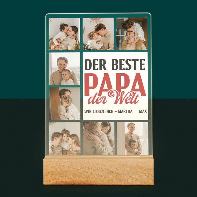 Fotocollage: Der Beste Papa Auf Der Ganzen Welt - Druck Auf Acrylglas