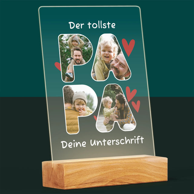Buchstaben-Collage: Der Tollste Papa - Druck Auf Acrylglas