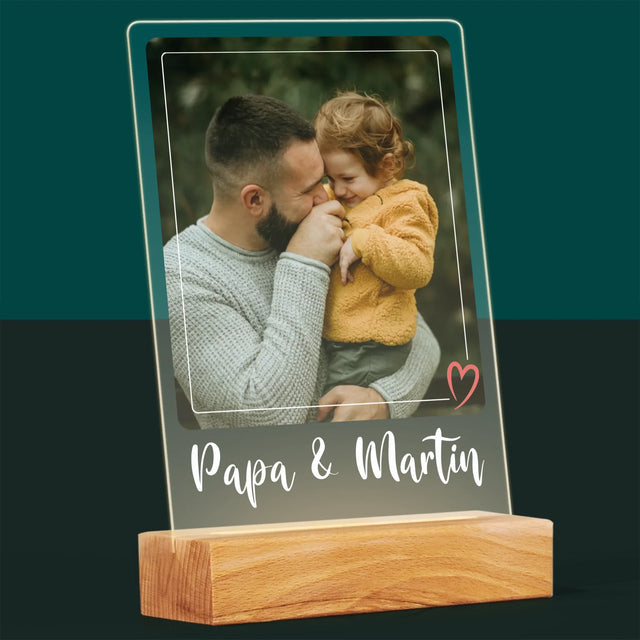 Foto Und Unterschrift: Papa Und Ich - Druck Auf Acrylglas