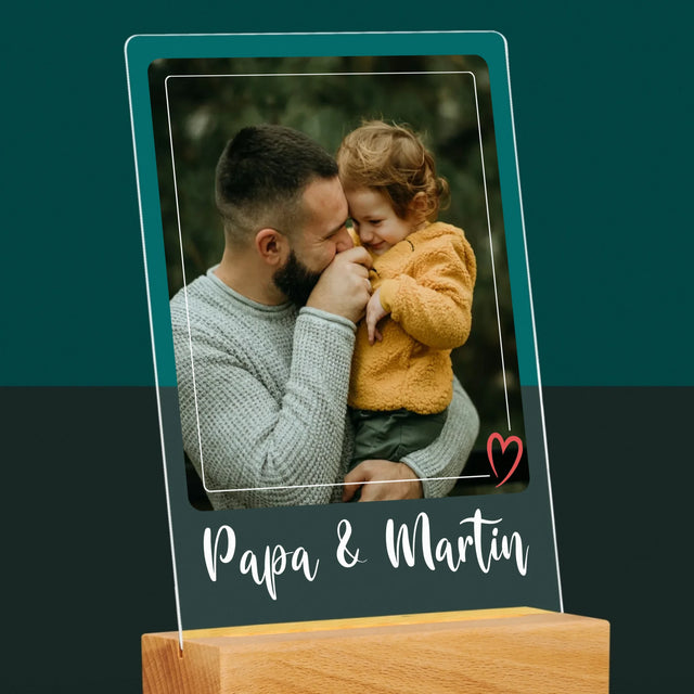 Foto Und Unterschrift: Papa Und Ich - Druck Auf Acrylglas
