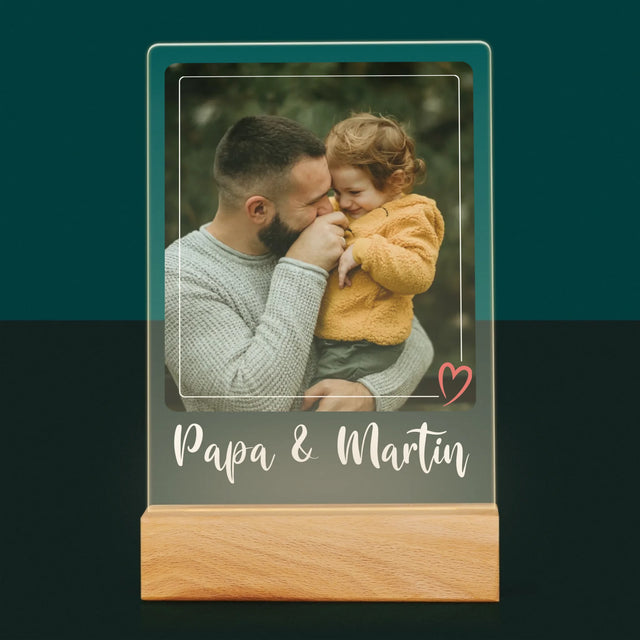 Foto Und Unterschrift: Papa Und Ich - Druck Auf Acrylglas