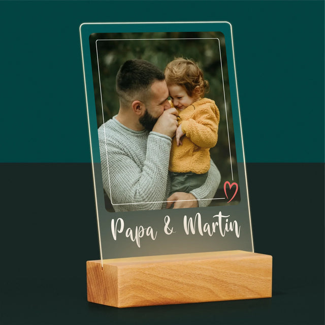 Foto Und Unterschrift: Papa Und Ich - Druck Auf Acrylglas