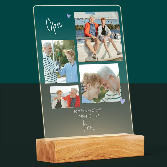 Fotocollage: Opa, Ich Liebe Dich - Druck Auf Acrylglas