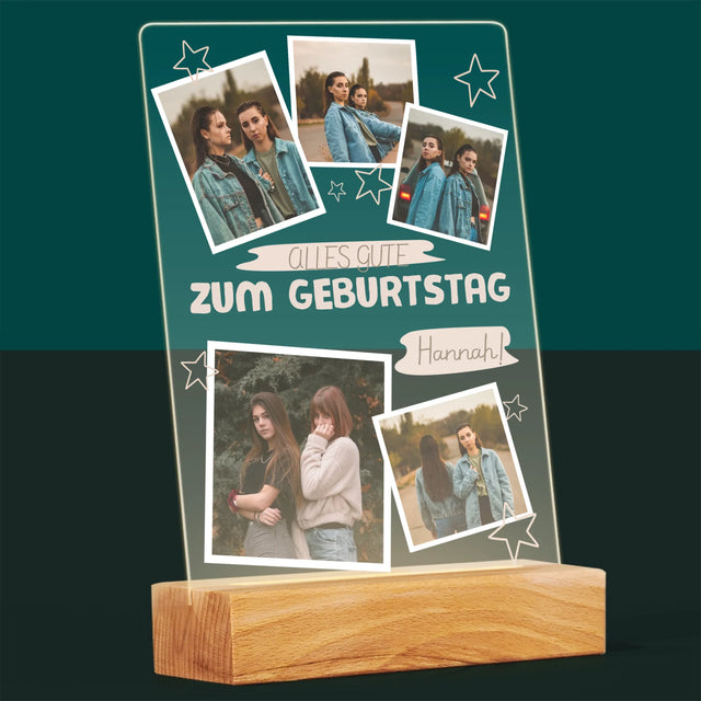 Fotocollage: Alles Gute Zum Geburtstag Sterne - Druck Auf Acrylglas