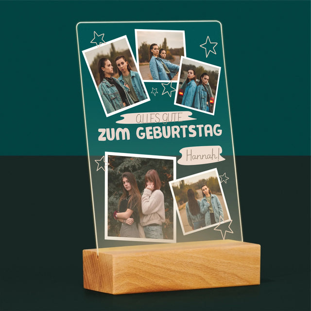 Fotocollage: Alles Gute Zum Geburtstag Sterne - Druck Auf Acrylglas